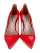 Miu Miu Patent Leather Glitter Accents Pumps