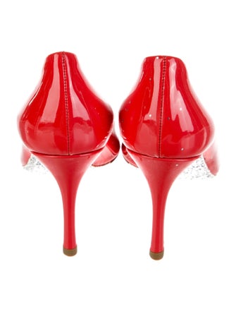Miu Miu Patent Leather Glitter Accents Pumps