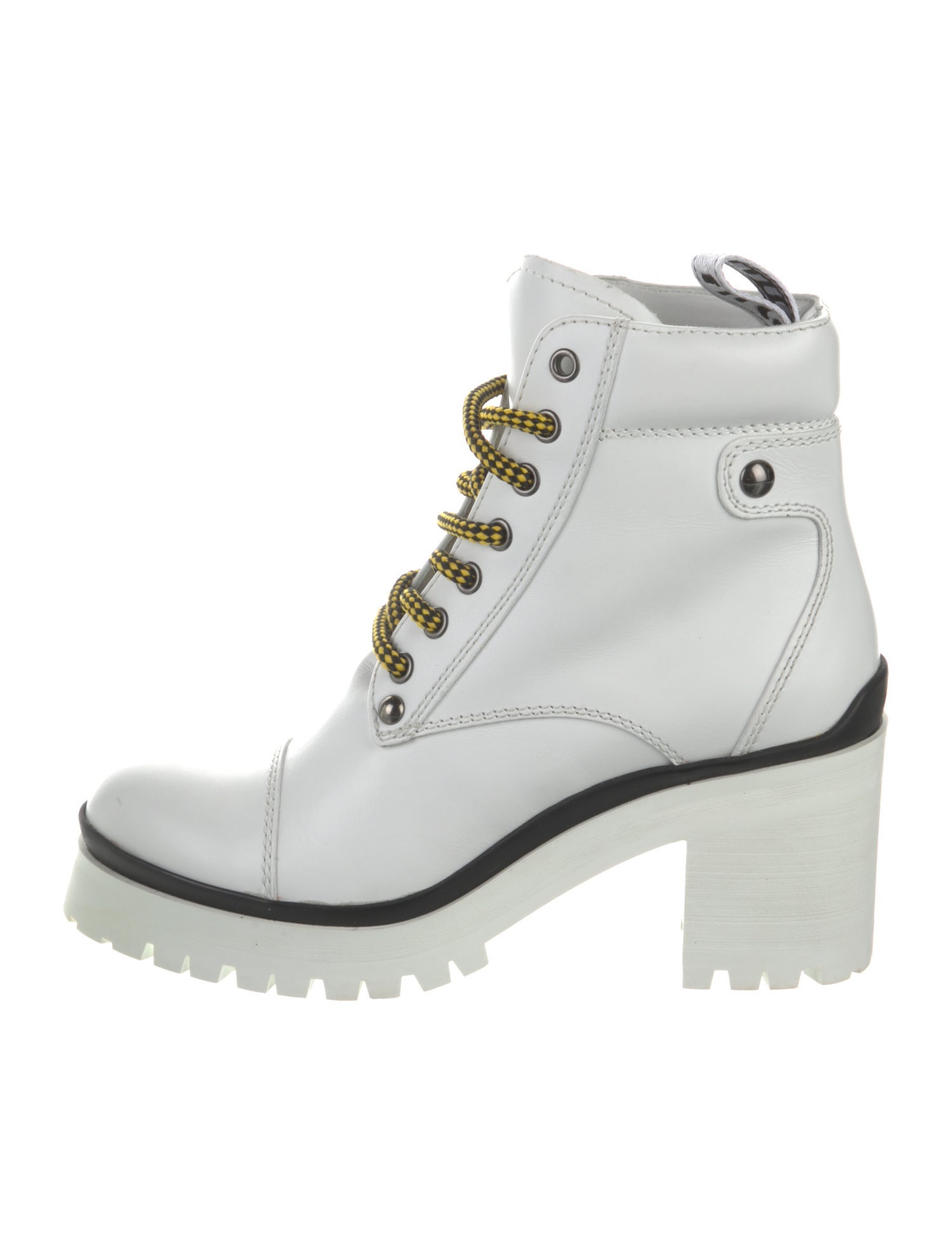 Miu Miu Leather Combat Boots