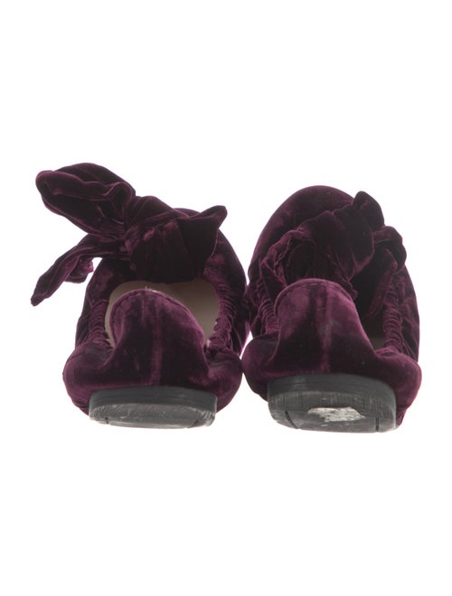 Miu Miu Velvet Lace Pattern Flats