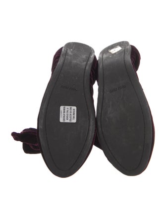 Miu Miu Velvet Lace Pattern Flats