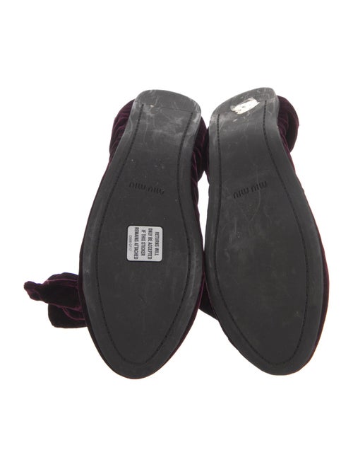 Miu Miu Velvet Lace Pattern Flats