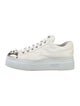 Miu Miu Leather Crystal Embellishments Sneakers