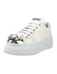 Miu Miu Leather Crystal Embellishments Sneakers