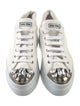 Miu Miu Leather Crystal Embellishments Sneakers