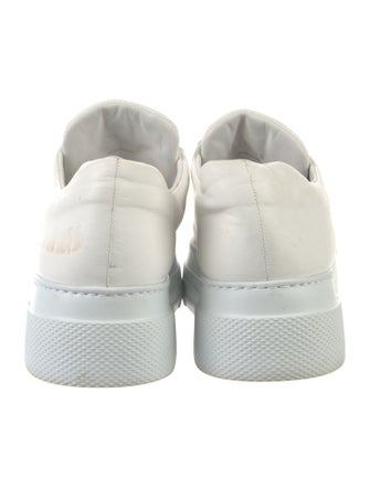Miu Miu Leather Crystal Embellishments Sneakers