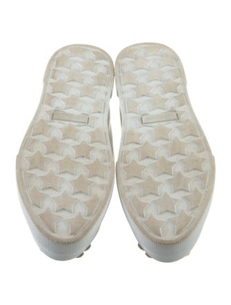 Miu Miu Leather Crystal Embellishments Sneakers