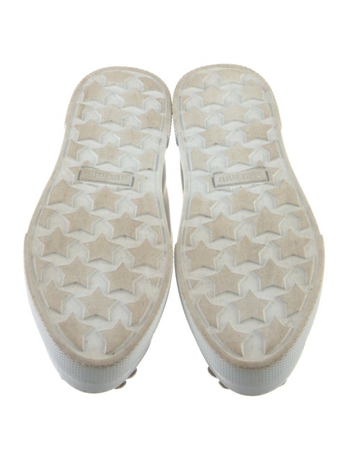 Miu Miu Leather Crystal Embellishments Sneakers
