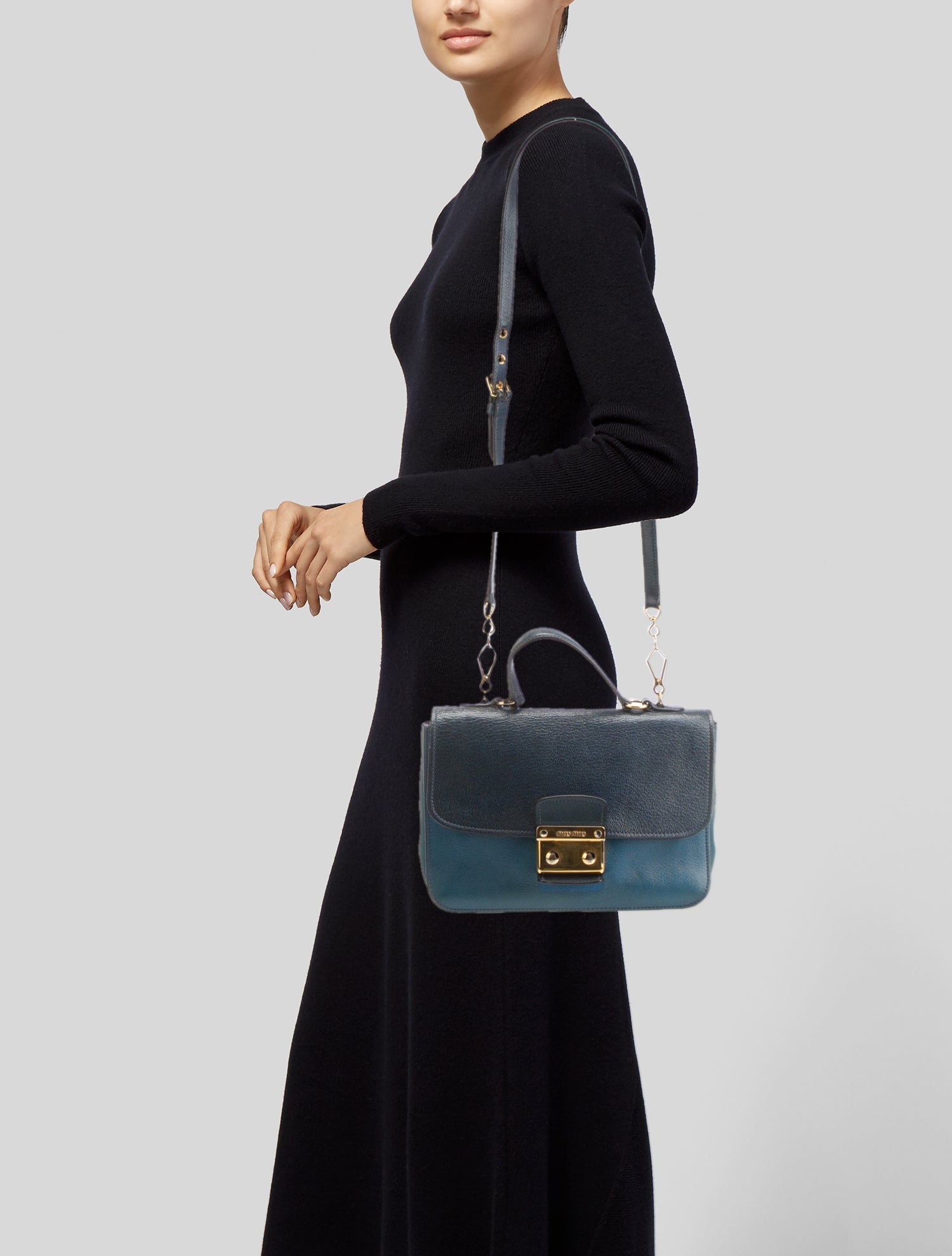 Miu Miu Goat Leather Top Handle Bag