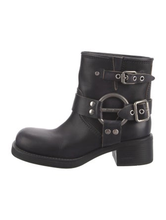 Miu Miu Leather Moto Boots