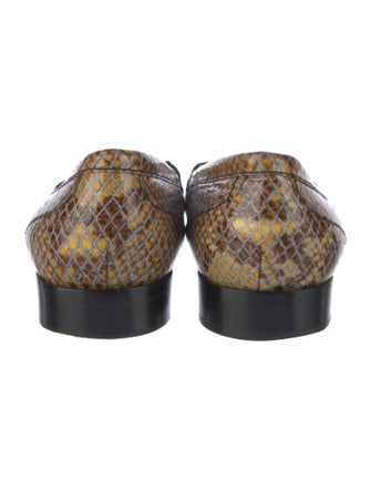 Miu Miu Patent Leather Animal Print Loafers