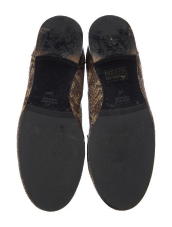 Miu Miu Patent Leather Animal Print Loafers