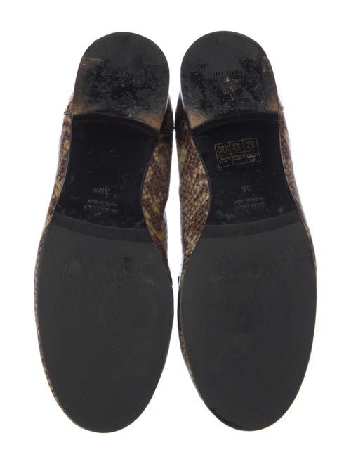 Miu Miu Patent Leather Animal Print Loafers