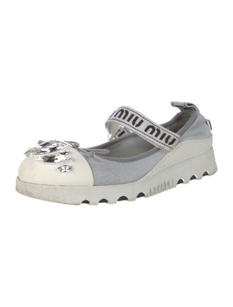 Miu Miu Colorblock Pattern Mary Jane Flats