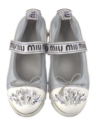 Miu Miu Colorblock Pattern Mary Jane Flats