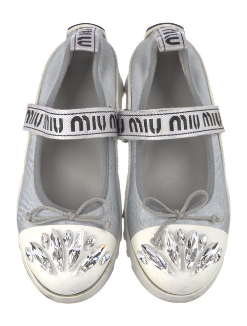 Miu Miu Colorblock Pattern Mary Jane Flats