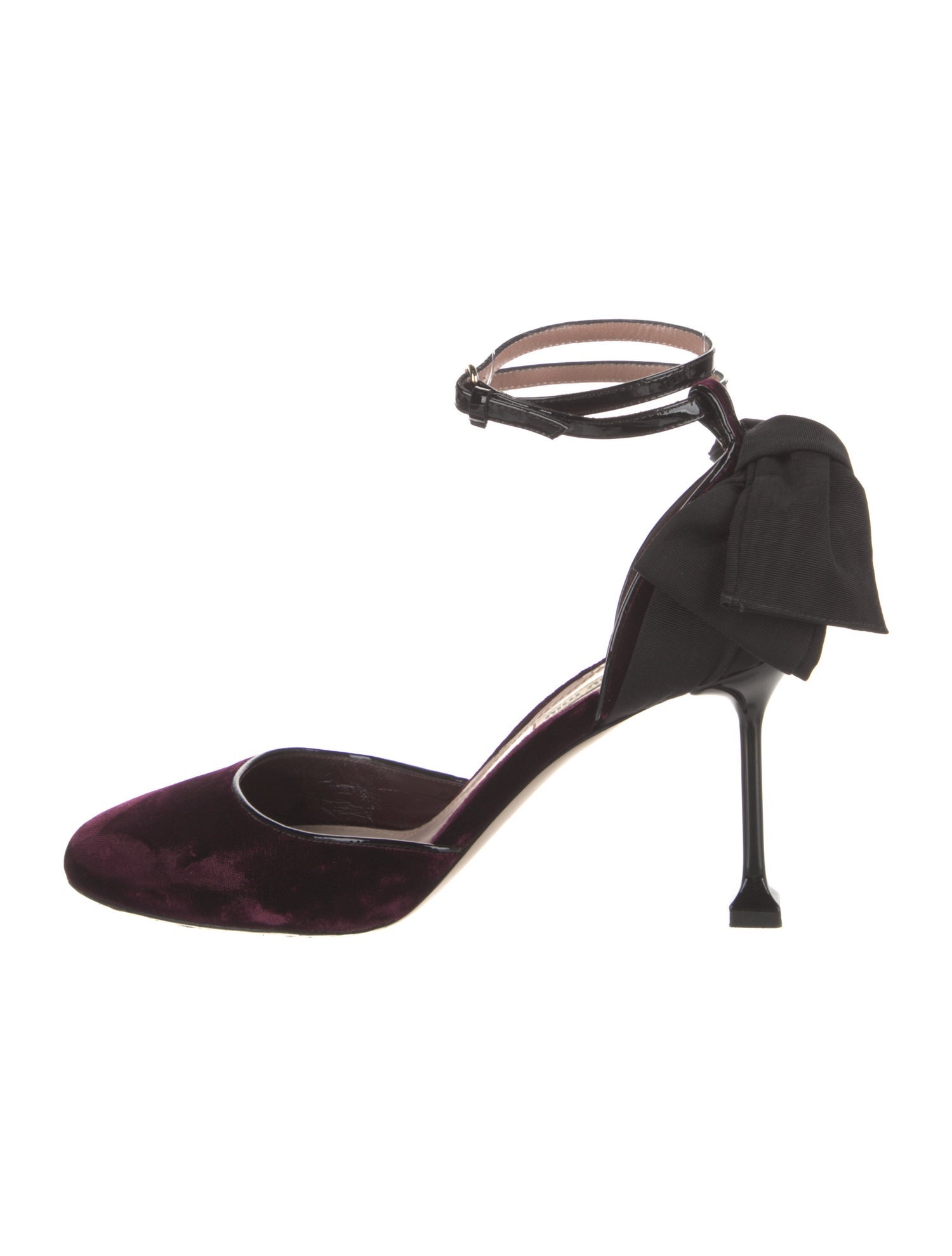 Miu Miu Velvet Bow Accents D'Orsay Pumps
