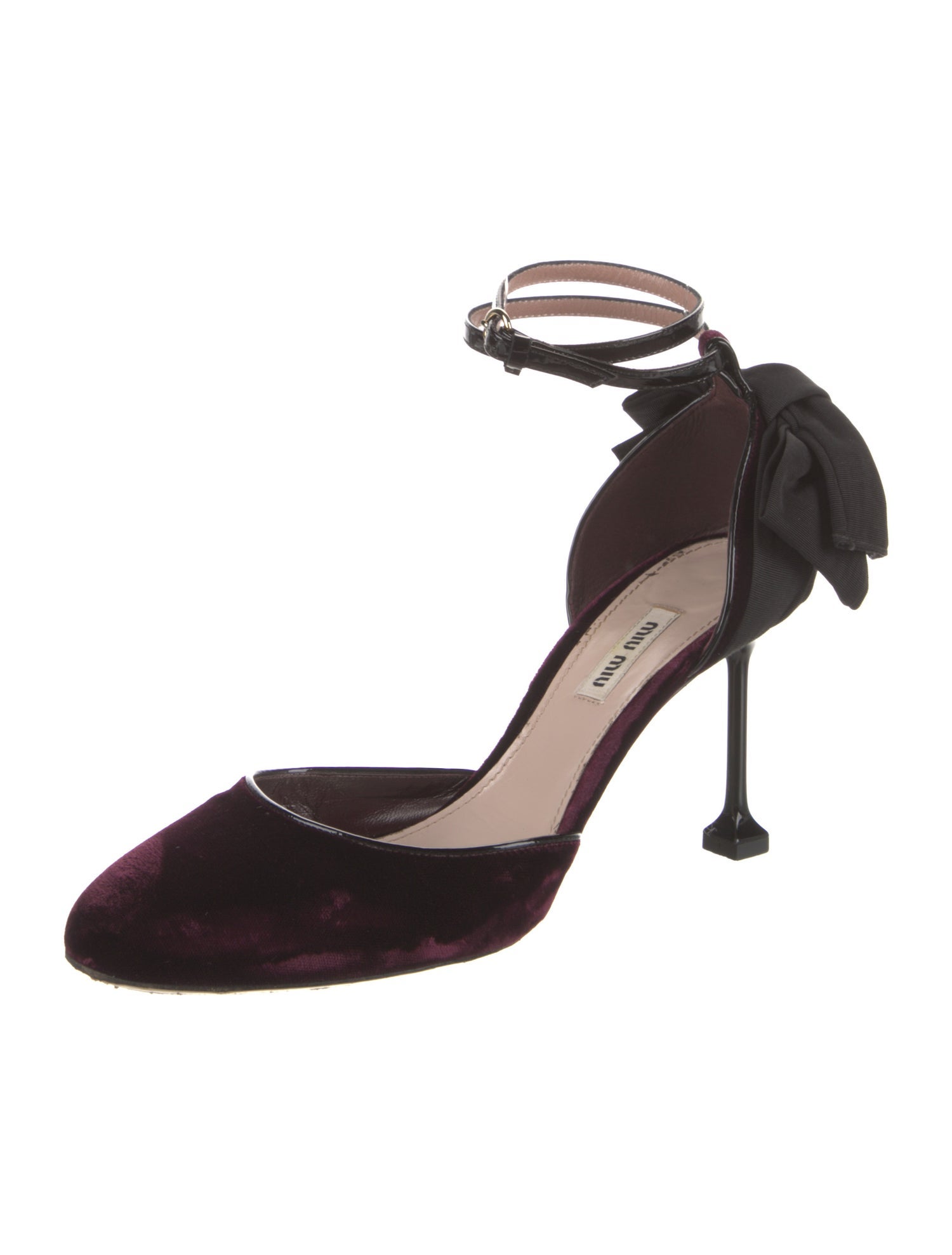 Miu Miu Velvet Bow Accents D'Orsay Pumps