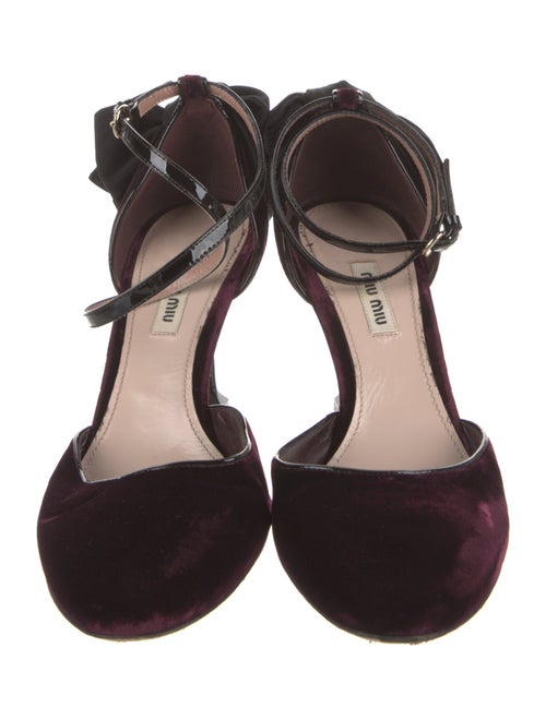 Miu Miu Velvet Bow Accents D'Orsay Pumps