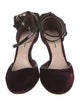 Miu Miu Velvet Bow Accents D'Orsay Pumps