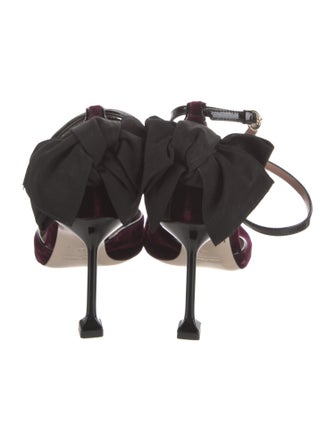 Miu Miu Velvet Bow Accents D'Orsay Pumps