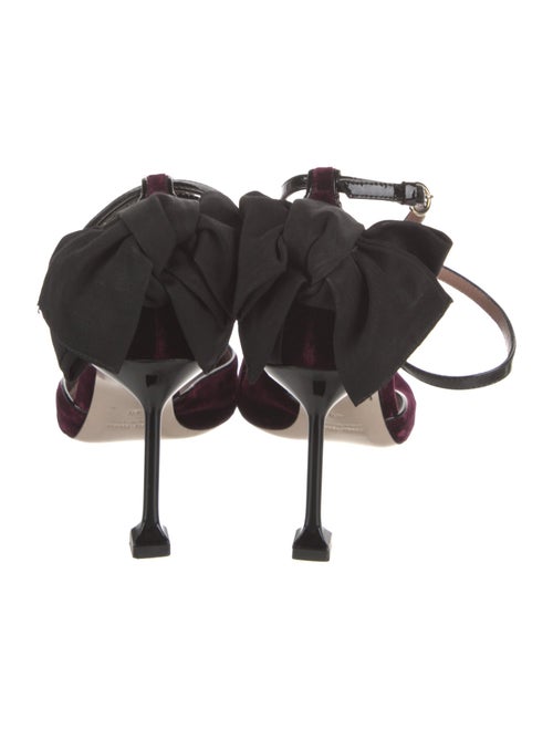 Miu Miu Velvet Bow Accents D'Orsay Pumps