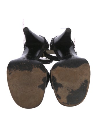 Miu Miu Suede Sequin Embellishments Sandals