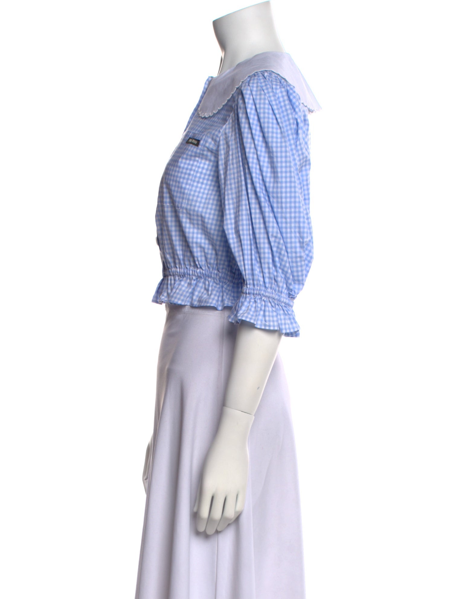 Miu Miu 2021 Plaid Print Crop Top