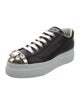 Miu Miu Leather Crystal Embellishments Sneakers