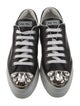Miu Miu Leather Crystal Embellishments Sneakers