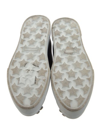 Miu Miu Leather Crystal Embellishments Sneakers