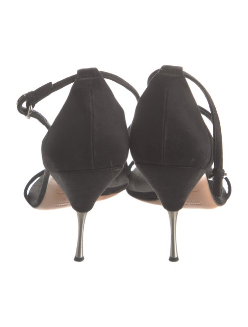 Miu Miu Satin Cutout Accent Sandals