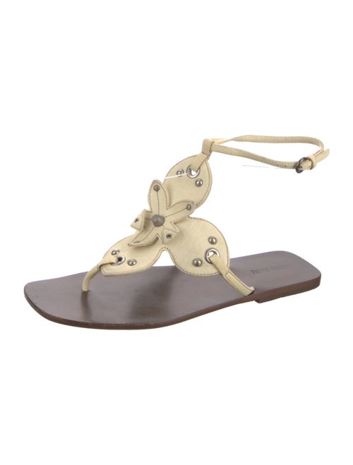 Miu Miu Leather Gladiator Sandals