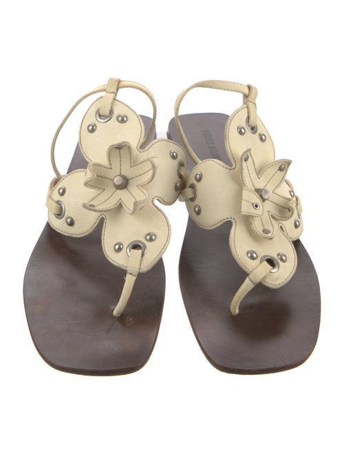 Miu Miu Leather Gladiator Sandals