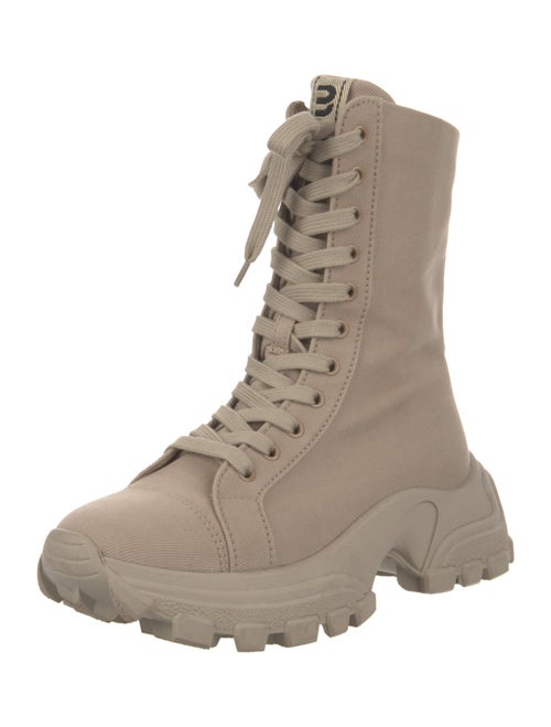 Miu Miu Canvas Combat Boots