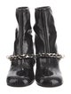 Miu Miu Patent Leather Chain-Link Accents Boots