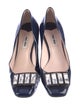 Miu Miu Patent Leather Crystal Embellishments Pumps