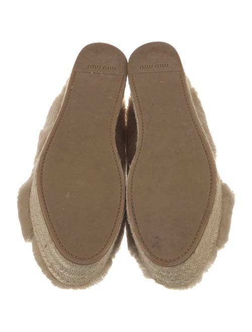Miu Miu Shearling Faux Fur Trim Espadrilles
