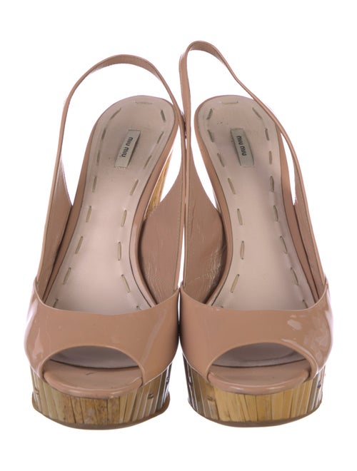 Miu Miu Patent Leather Slingback Pumps