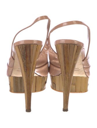 Miu Miu Patent Leather Slingback Pumps
