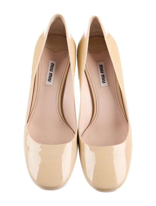 Miu Miu Patent Leather Crystal Embellishments Pumps