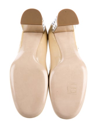 Miu Miu Patent Leather Crystal Embellishments Pumps