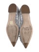 Miu Miu Faux Pearl Accents Glitter Ballet Flats