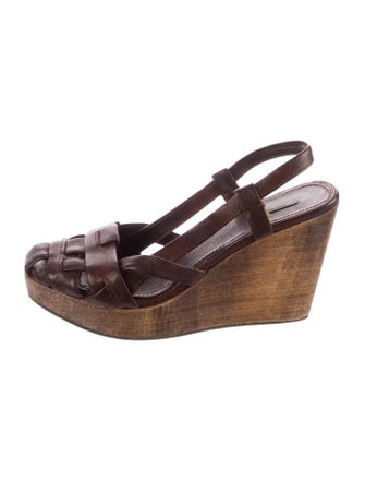 Miu Miu Leather Colorblock Pattern Slingback Pumps