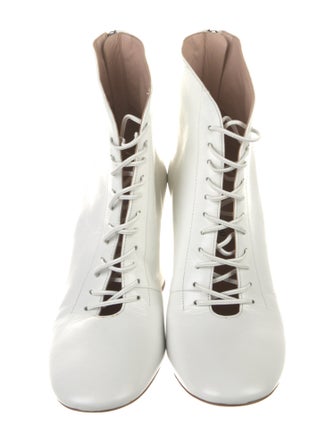 Miu Miu Leather Lace-Up Boots