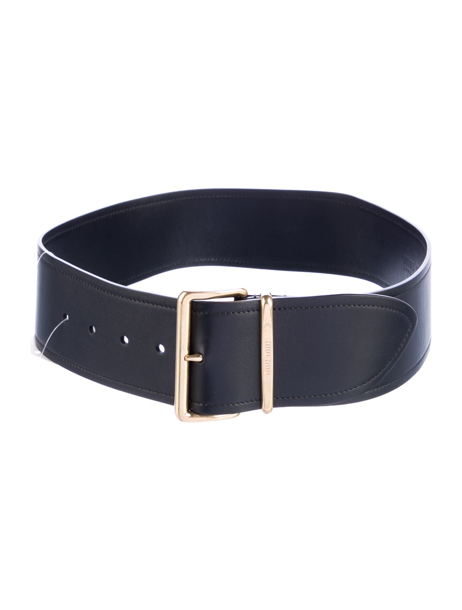 Miu Miu Wide Leather Waist Belt