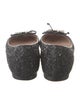 Miu Miu Glitter Bow Accents Ballet Flats
