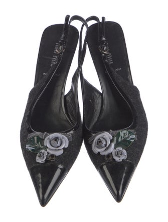Miu Miu Leather Slingback Pumps