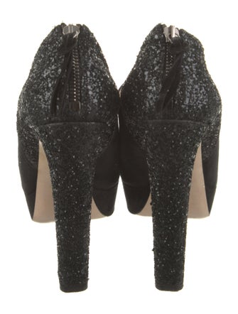 Miu Miu Suede Glitter Accents Pumps