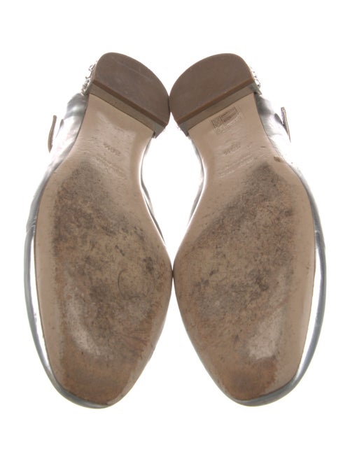 Miu Miu Patent Leather Crystal Embellishments Mary Jane Flats